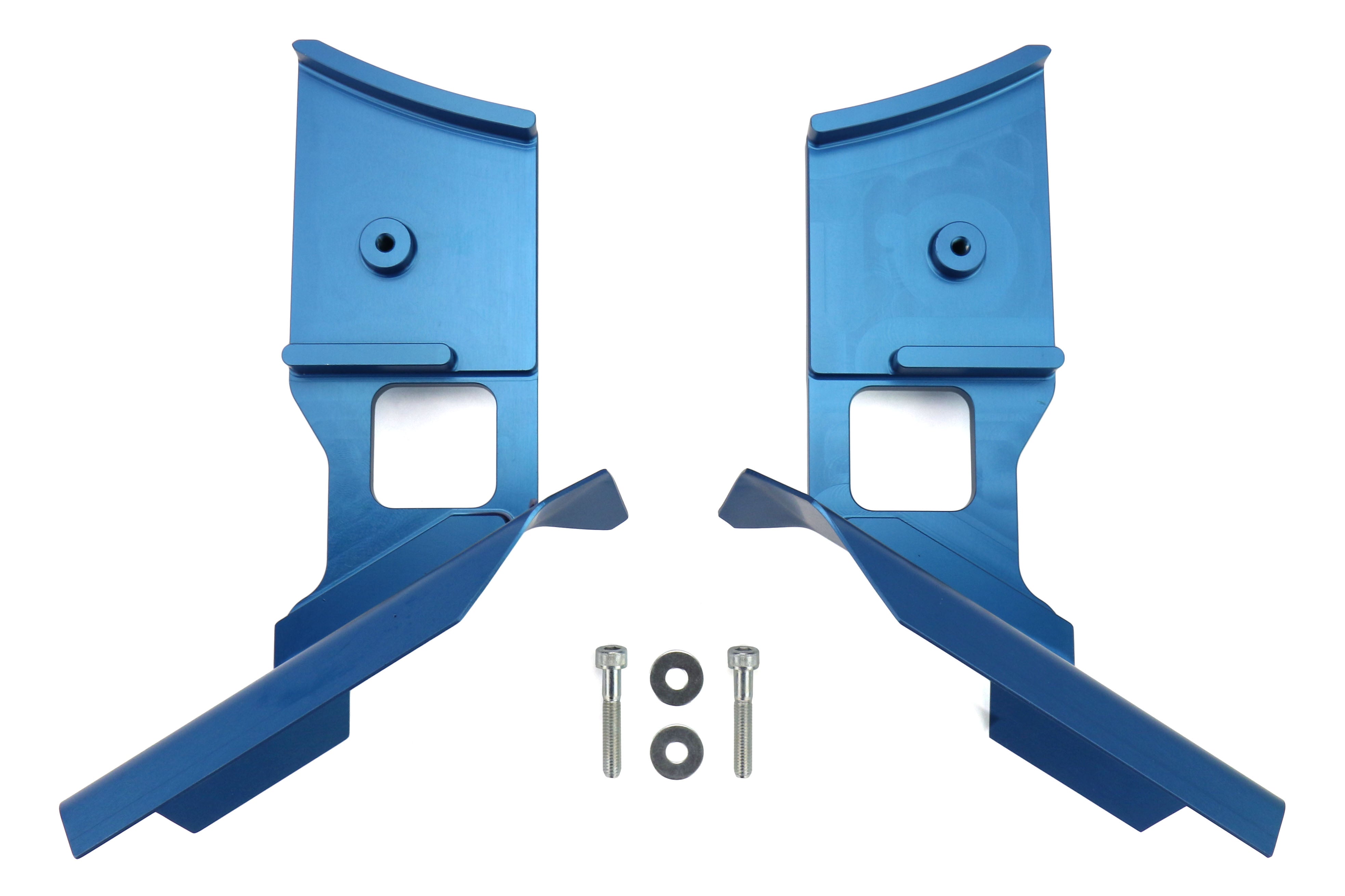 Boomba Racing Brake Cooling Deflectors Blue - 2008-2021 Subaru STI